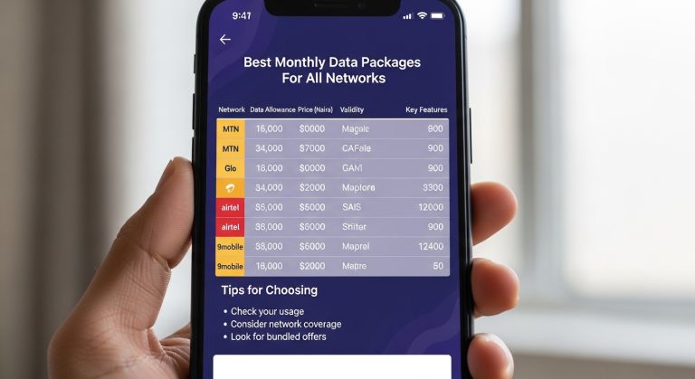Best Monthly Data Packages For All Networks