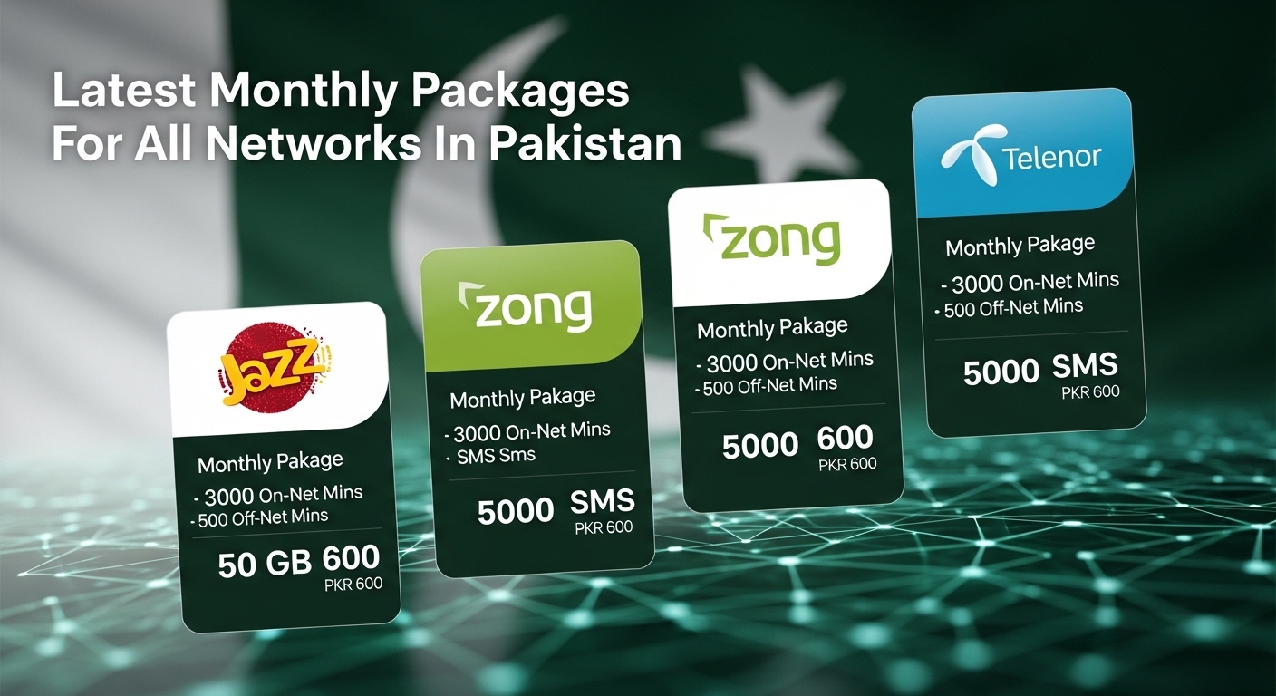 Latest Monthly Packages For All Networks In Pakistan